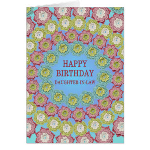 Daughter In Law Birthday Crochet Flowers Cards
