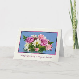 Daughter-in-law, Birthday, Floral, Roses Card