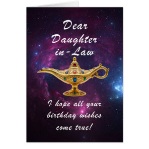 Daughter In Law Birthday Magic Lamp  Cards