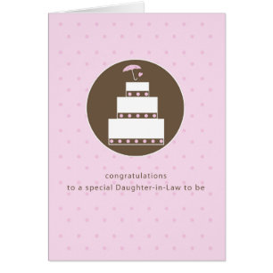 Daughter-in-Law, Bridal Shower Cake Congratulation Cards