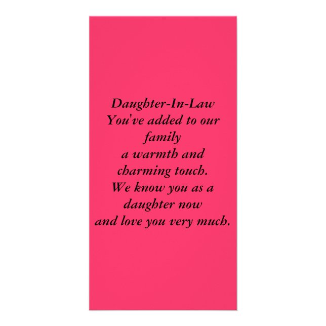 Daughter-In-Law Card (Front)