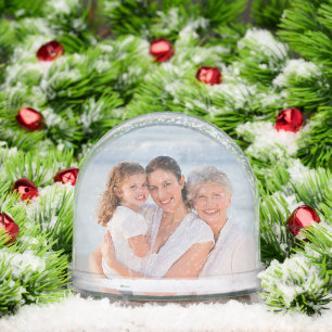Daughter In Law Christmas Gift Custom 2 Photo Snow Globe