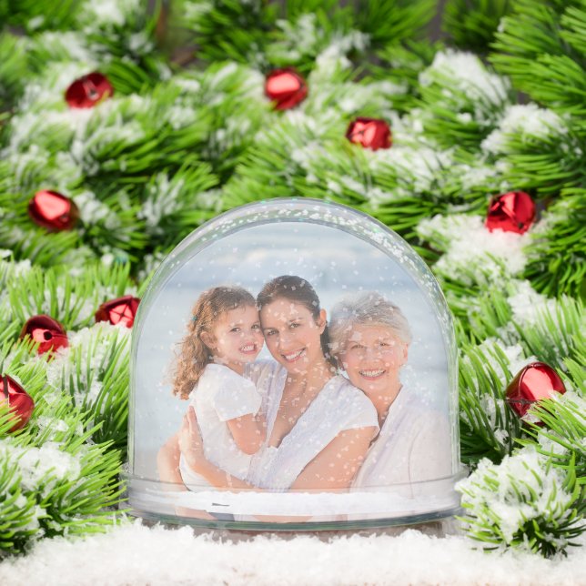Daughter In Law Christmas Gift Custom 2 Photo Snow Globe (Christmas)