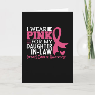 Daughter In Law Family Matching Breast Cancer Card