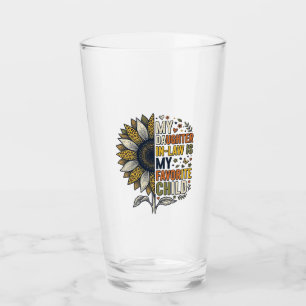 Daughter In Law Favorite Child Sunflower Vintage S Glass