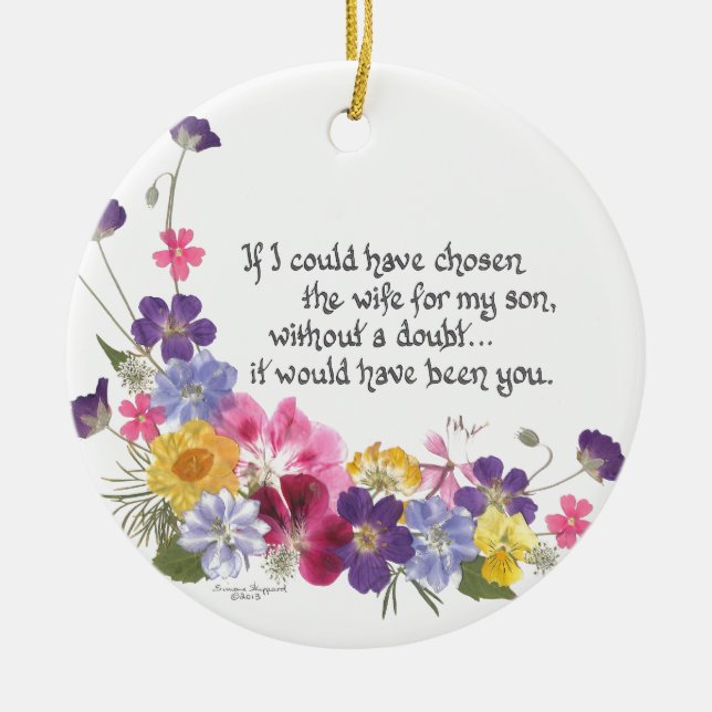 Daughter-in-Law gift Ceramic Ornament (Front)