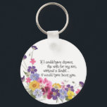 Daughter-in-Law gift Keychain<br><div class="desc">Show your daughter-in-law that you truly appreciate her by sending a gift with this special message.  Pressed flowers and calligraphy by Simone Sheppard.  This beautiful arrangement of flowers from her garden includes wild and scented geraniums,  viola,  larkspur and Queen Anne's Lace.</div>