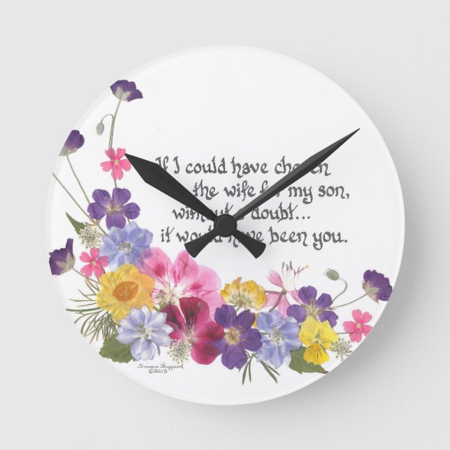 Daughter-in-Law gift Round Clock (Front)