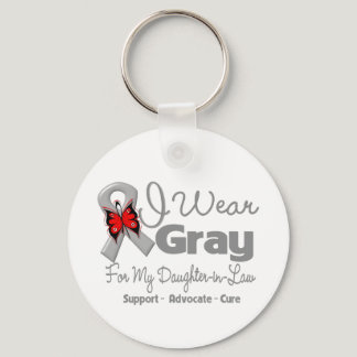 Daughter-in-Law - Gray Ribbon Awareness Keychain