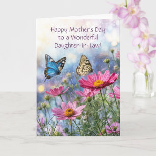 Daughter in Law Happy Mothers Day Butterflies  Card