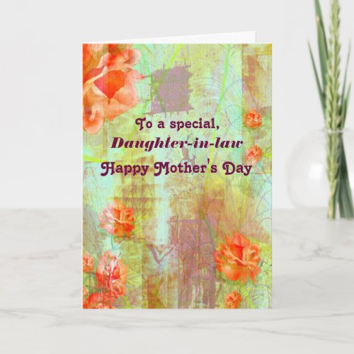 Daughter_in_Law  Happy Mothers Day _ Flowers Card