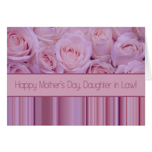 Daughter in Law   Happy Mothers Day rose card