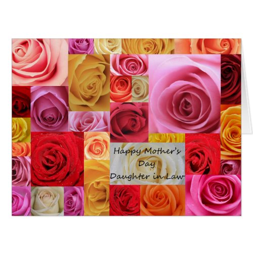 Daughter in Law   Happy Mothers Day rose card