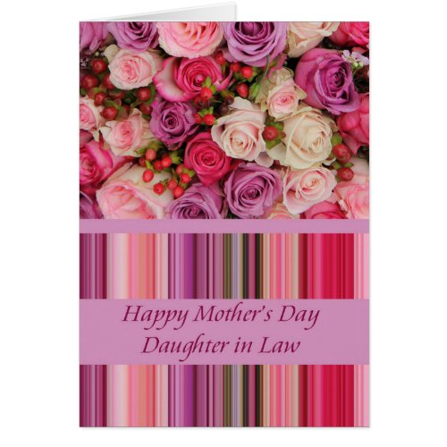 Daughter in Law   Happy Mothers Day rose card