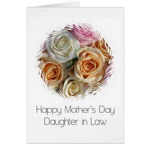 Daughter in Law   Happy Mothers Day rose card