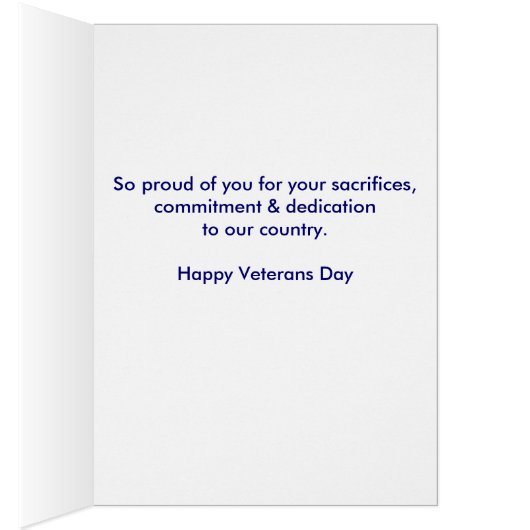 Daughter-in-Law, Happy Veterans Day, Old Flag Star (Inside (Right))