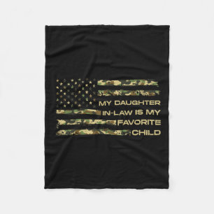 Daughter-in-law Is My Favorite Child Fathers Day U Fleece Blanket