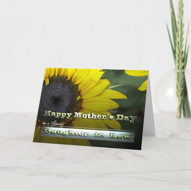 Daughter-in-Law Mother's day bright sunflower Card (Front)