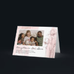 Daughter In Law Mother's Day | Floral Photo Card<br><div class="desc">Featuring watercolor pastel pink background, delicate floral sketches and your own photo. Additional three photos and custom message on the inside. All wording and colors can be personalized. Mother's Day is the perfect opportunity to show ALL the moms in our lives just how much we love them. Your daughter-in-law helped...</div>