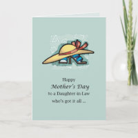 Daughter in Law Mother's Day Hat Sandals Card