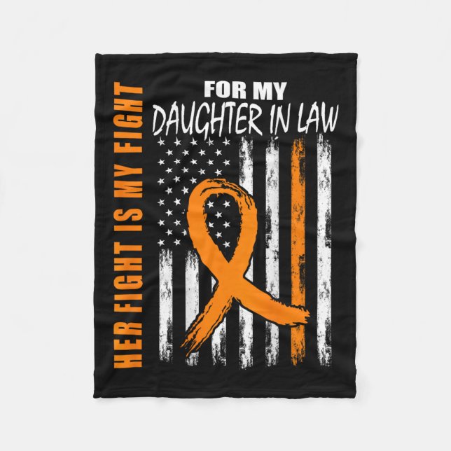 Daughter In Law Multiple Sclerosis Awareness Ms Fl Fleece Blanket (Front)