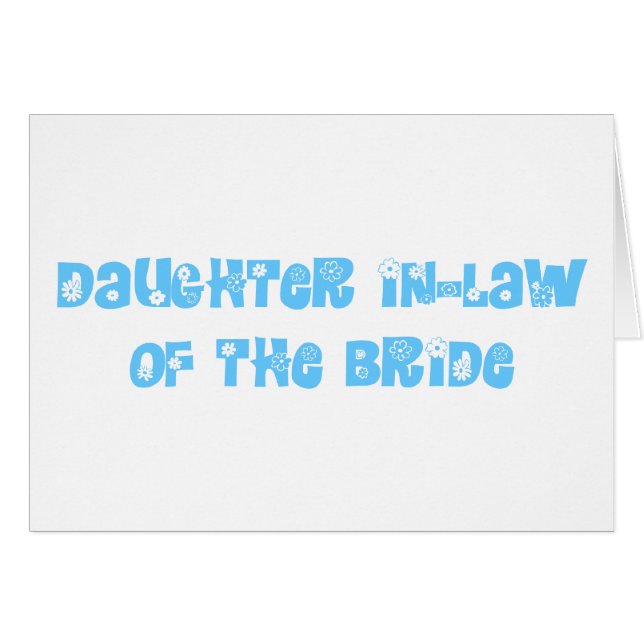 Daughter In-Law of the Bride Cards (Front Horizontal)