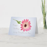 Daughter-in-Law - pink daisy Birthday card<br><div class="desc">Pink daisy in a soft light.</div>