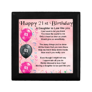 Daughter in Law Poem - 21st Birthday Gift Box