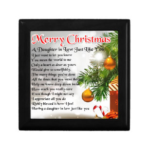 Daughter in Law Poem - Christmas Design Gift Box