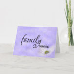 Daughter In Law Purple Gingham Birthday Card<br><div class="desc">Birthday for daughter-in-law on purple and white gingham pattern with translucent cosmos flower.</div>