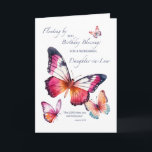 Daughter in Law Religious Birthday Butterflies Card<br><div class="desc">This elegant birthday card for a Daughter-in-Law features delicate watercolor butterflies in warm, feminine tones of coral and lavender. With a heartfelt message of appreciation and a scripture blessing from Numbers 6:24, it’s a beautiful way to express love and gratitude for the special woman she is. Uplifting, faith-centered, and perfectly...</div>