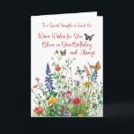 Daughter-in-Law to Be Birthday Love In Bloom  Card<br><div class="desc">This thoughtful birthday card is a wonderful way to celebrate your future Daughter-in-Law. Featuring a delicate wildflower and butterfly design, it symbolizes the warmth and happiness she brings. Inside, a heartfelt message extends warm wishes for a beautiful birthday and a joyful year ahead. A perfect way to make her feel...</div>