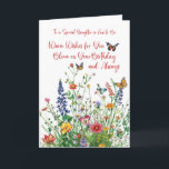 Daughter-in-Law to Be Birthday Love In Bloom  Card<br><div class="desc">This thoughtful birthday card is a wonderful way to celebrate your future Daughter-in-Law. Featuring a delicate wildflower and butterfly design, it symbolizes the warmth and happiness she brings. Inside, a heartfelt message extends warm wishes for a beautiful birthday and a joyful year ahead. A perfect way to make her feel...</div>
