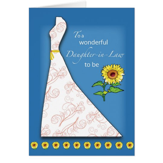 DaughterinLaw to Be Bridal Shower Sunflower Card