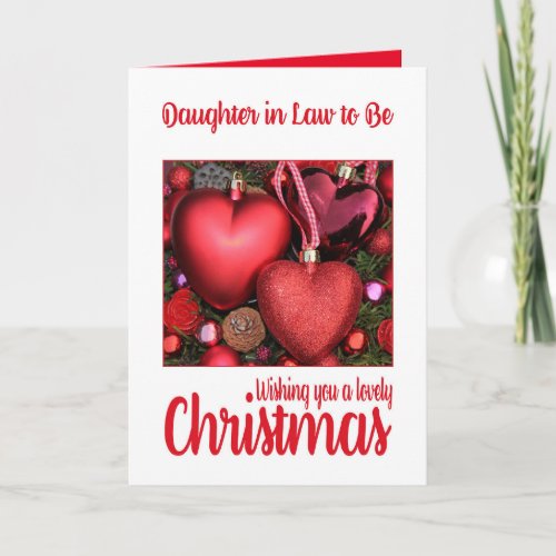 Daughter in Law to be Lovely Christmas card