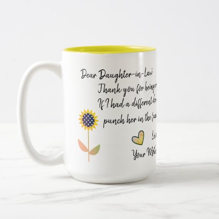 Daughter In Law Two-tone Coffee Mug