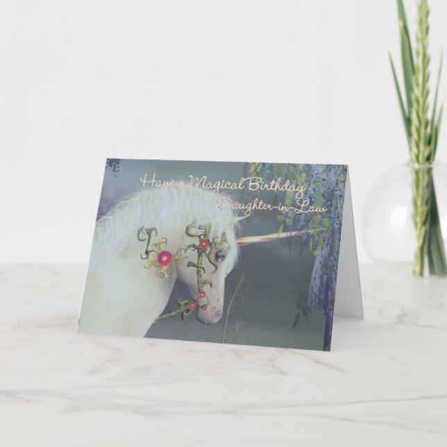 Daughter-in-Law Unicorn Birthday Card Magical Birt (Front)