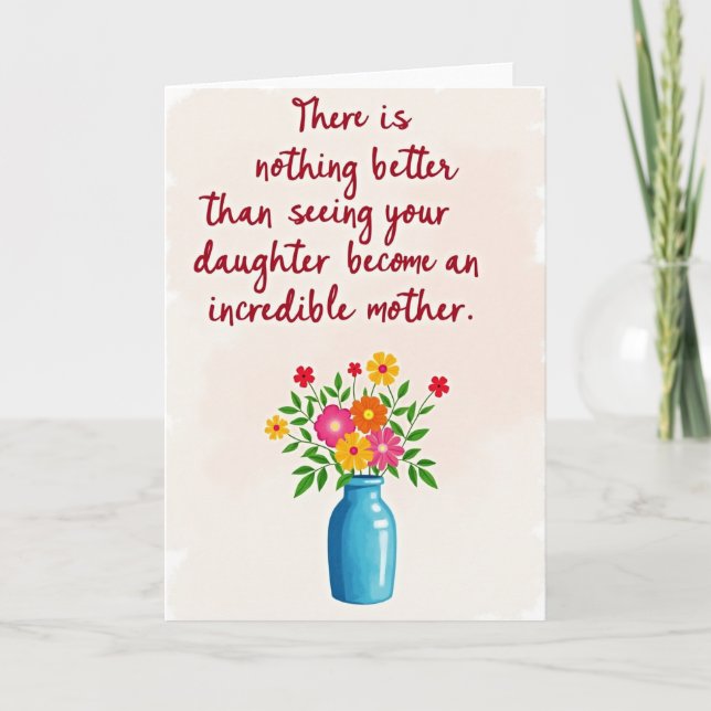 Daughter Incredible Mother Card (Front)