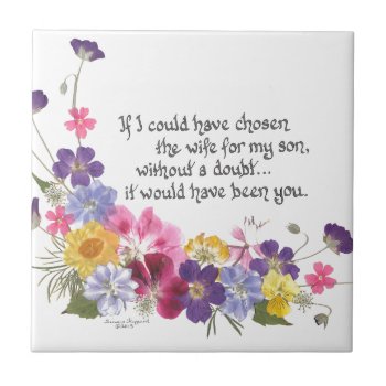 Daughter-inlaw Gifts Ceramic Tile by SimoneSheppardDesign at Zazzle