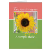 Daughter, Just a Note Sunflower (Front)