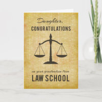 Daughter, Law School Graduation Congratulations Sc
