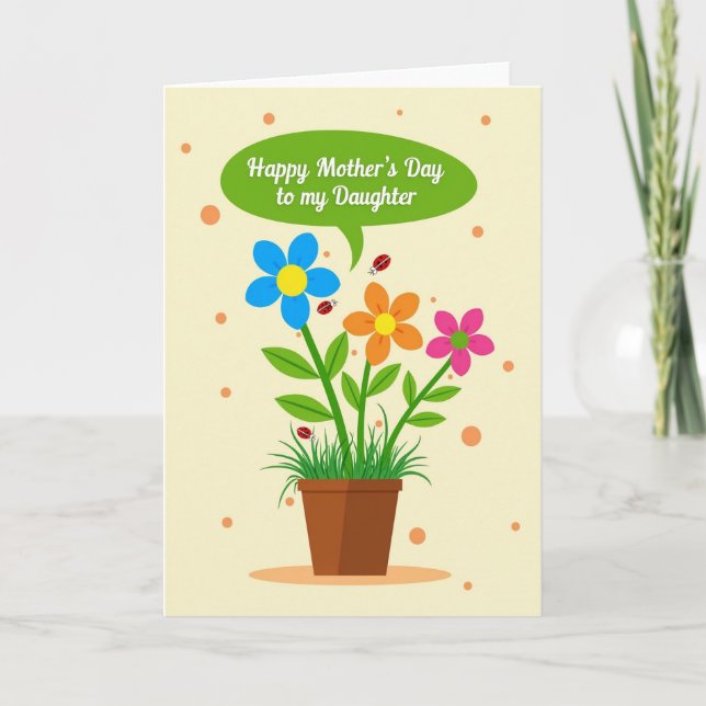 Daughter Love Mothers Day Art Card (Front)