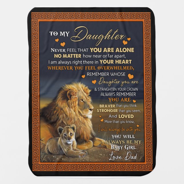 Daughter Lovers | To My Daughter Love Dad Baby Blanket (Front)