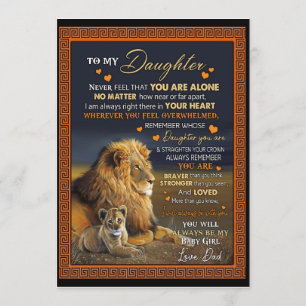 Daughter Lovers   To My Daughter Love Dad Invitation