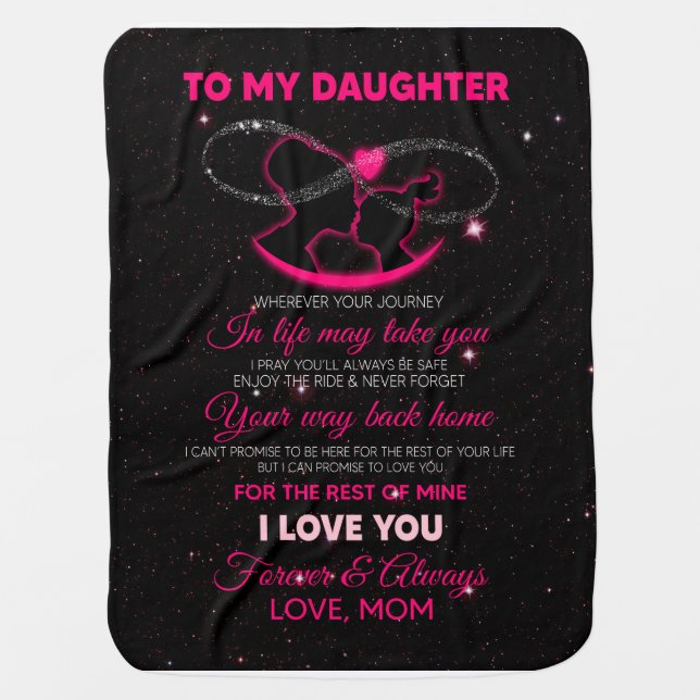 Daughter Lovers | To My Daughter Love Mom Baby Blanket (Front)