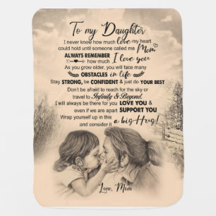 Daughter Lovers To My Daughter Love Mom Baby Blanket