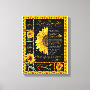 Daughter Lovers To My Daughter Love Mom Canvas Print