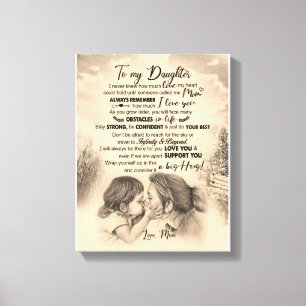 Daughter Lovers   To My Daughter Love Mom Canvas Print