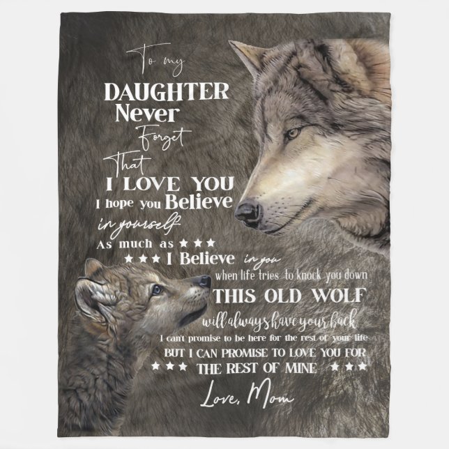 Daughter Lovers | To My Daughter Love Mom Fleece Blanket (Front)