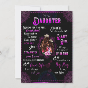 Daughter Lovers To My Daughter Love Mom Holiday Card